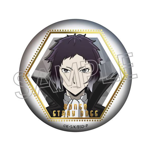 文豪ストレイドッグス 文スト 芥川龍之介 缶バッジ メタル ホログラム