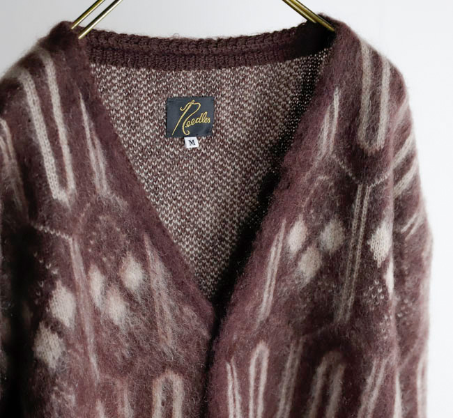 NEEDLES ニードルズ Mohair Cardigan - Geometric モヘアカーディガン