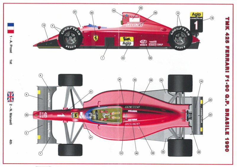 取り寄せ] タメオ 1/43 メタルキット フェラーリ F1-90 (641) ブラジル
