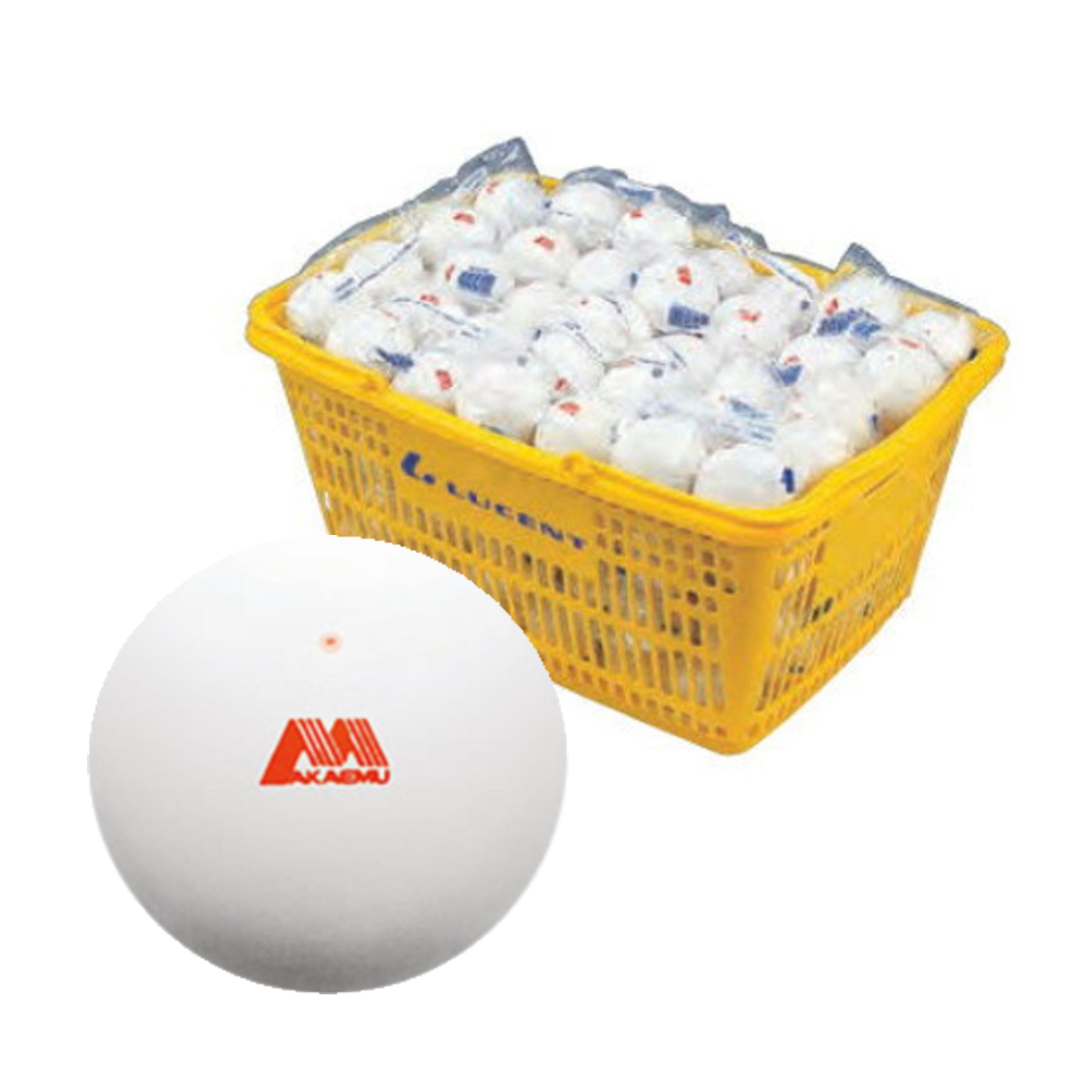 アカエム ソフトテニスボール公認球 アカエムボール 10ダース（カゴ