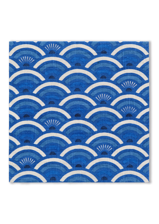 麻のファブリックパネル「こごい青海波」 [京都洛柿庵オンラインショップ]