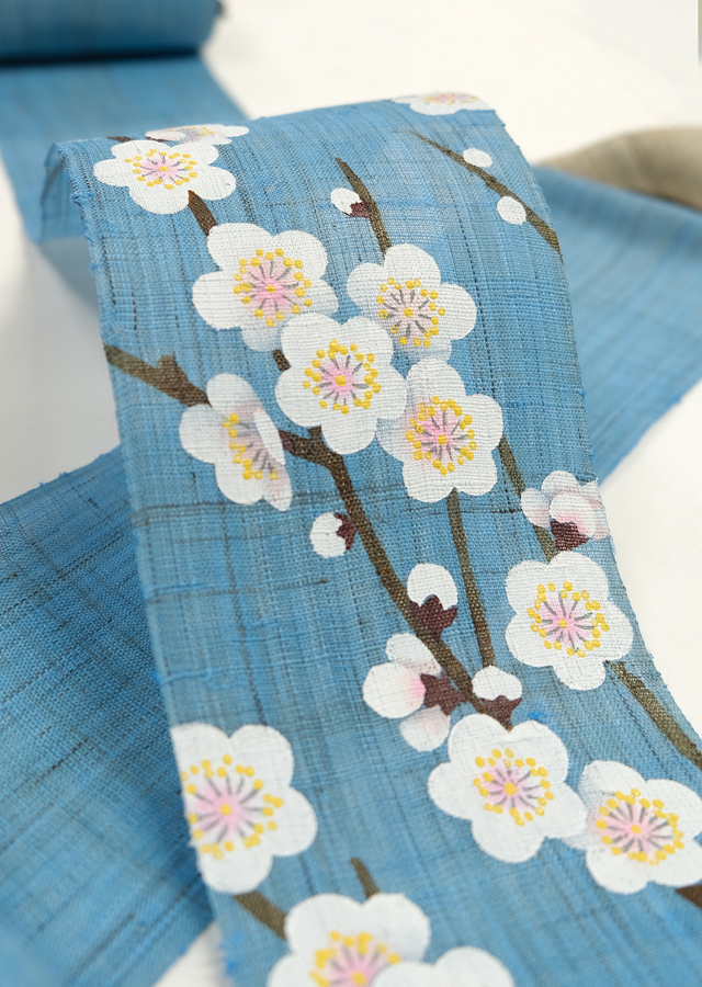 手染め麻細タペ「風待ち草」 [京都洛柿庵オンラインショップ]