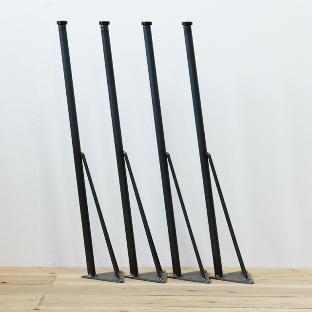 21テーブル 脚 パーツ 足 鉄脚 高さ680mm【角度付きタイプ】4本セット