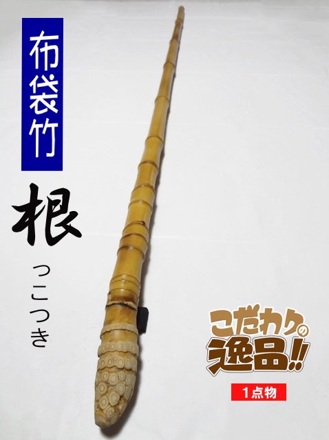 和竿や自作釣竿の製作に布袋竹根付き1170-21.5-18.4(mm)【商品番号