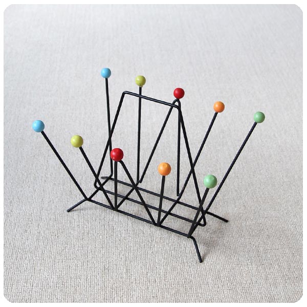 イギリス ビンテージ ワイヤーマガジンラック/レトロ/ミッド