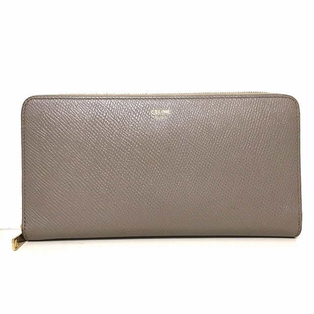 セリーヌ/長財布/ラージ ジップドウォレット/ペブル(グレージュ)/型番