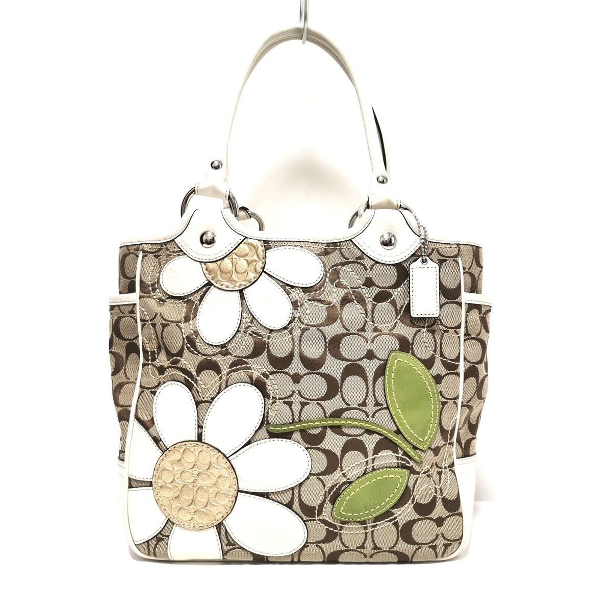 コーチ/トートバッグ/ブリーカー シグネチャー フラワー アップリケ