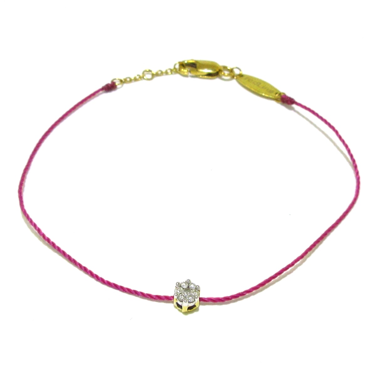 レッドライン/ブレスレット/K18YG×ダイヤモンド×パープル/7Pダイヤの