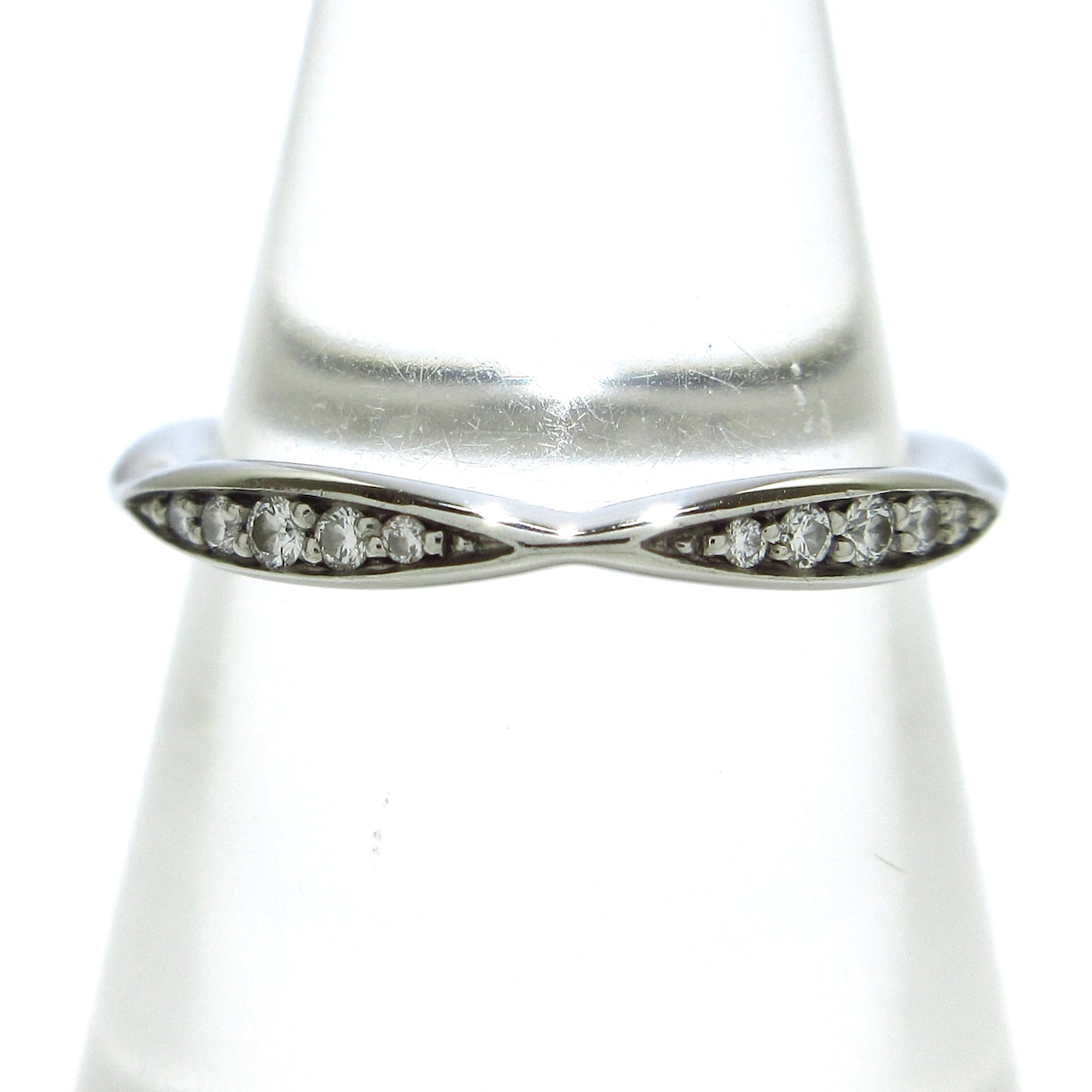 シャネル/リング/カメリア コレクション ハーフエタニティリング/Pt950