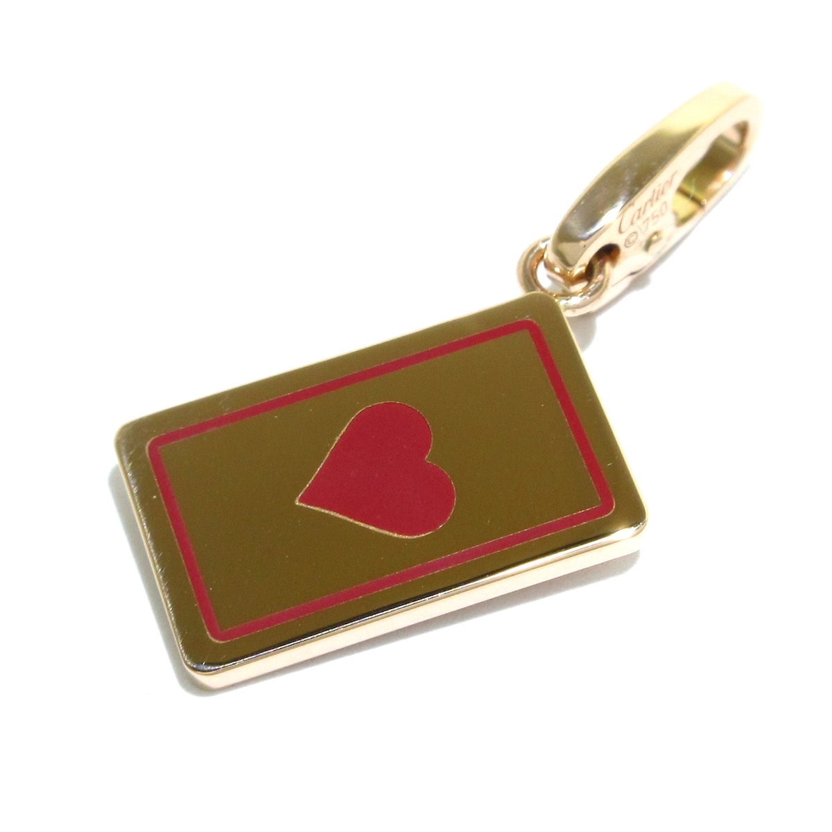 カルティエ/ペンダントトップ/トランプチャーム/K18PG×レッド/トランプ