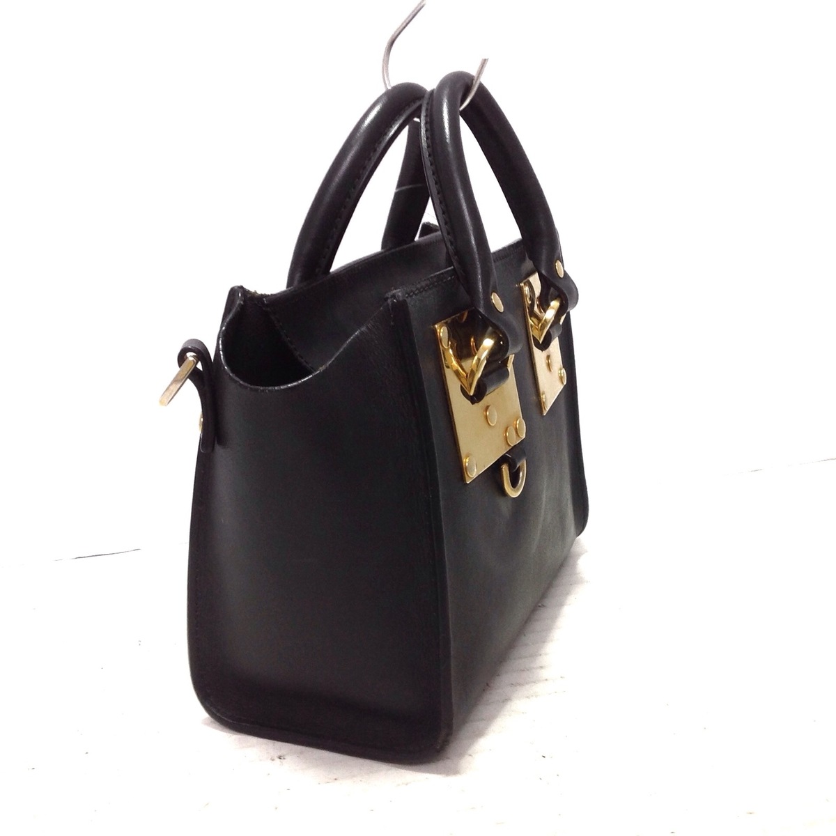 ソフィーヒュルム/ハンドバッグ/黒×ゴールド/レザー×金属素材の買取