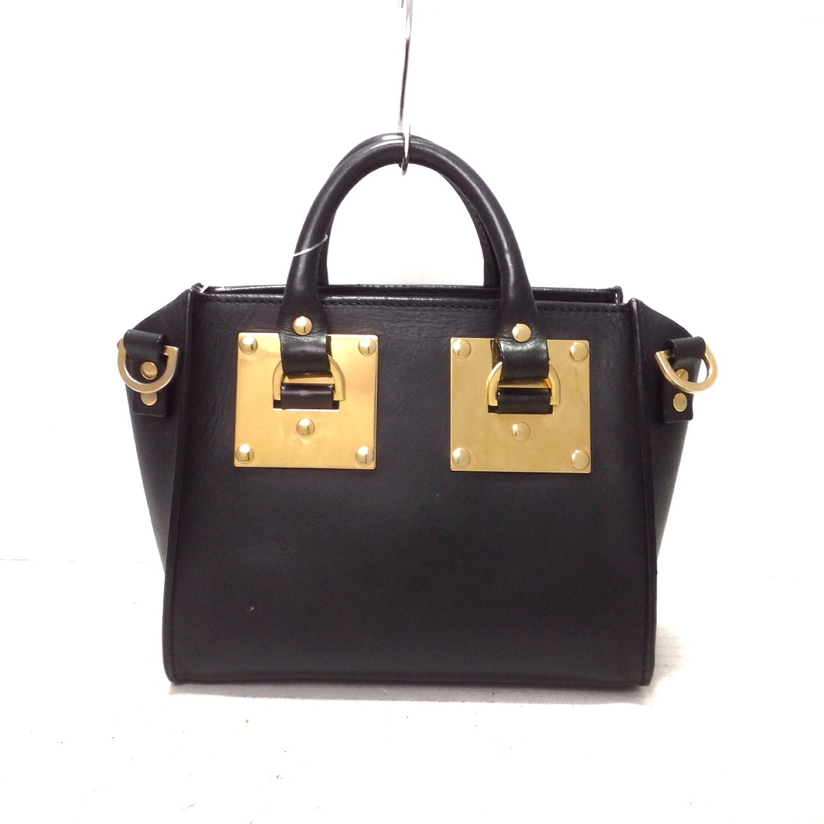 ソフィーヒュルム/ハンドバッグ/黒×ゴールド/レザー×金属素材の買取