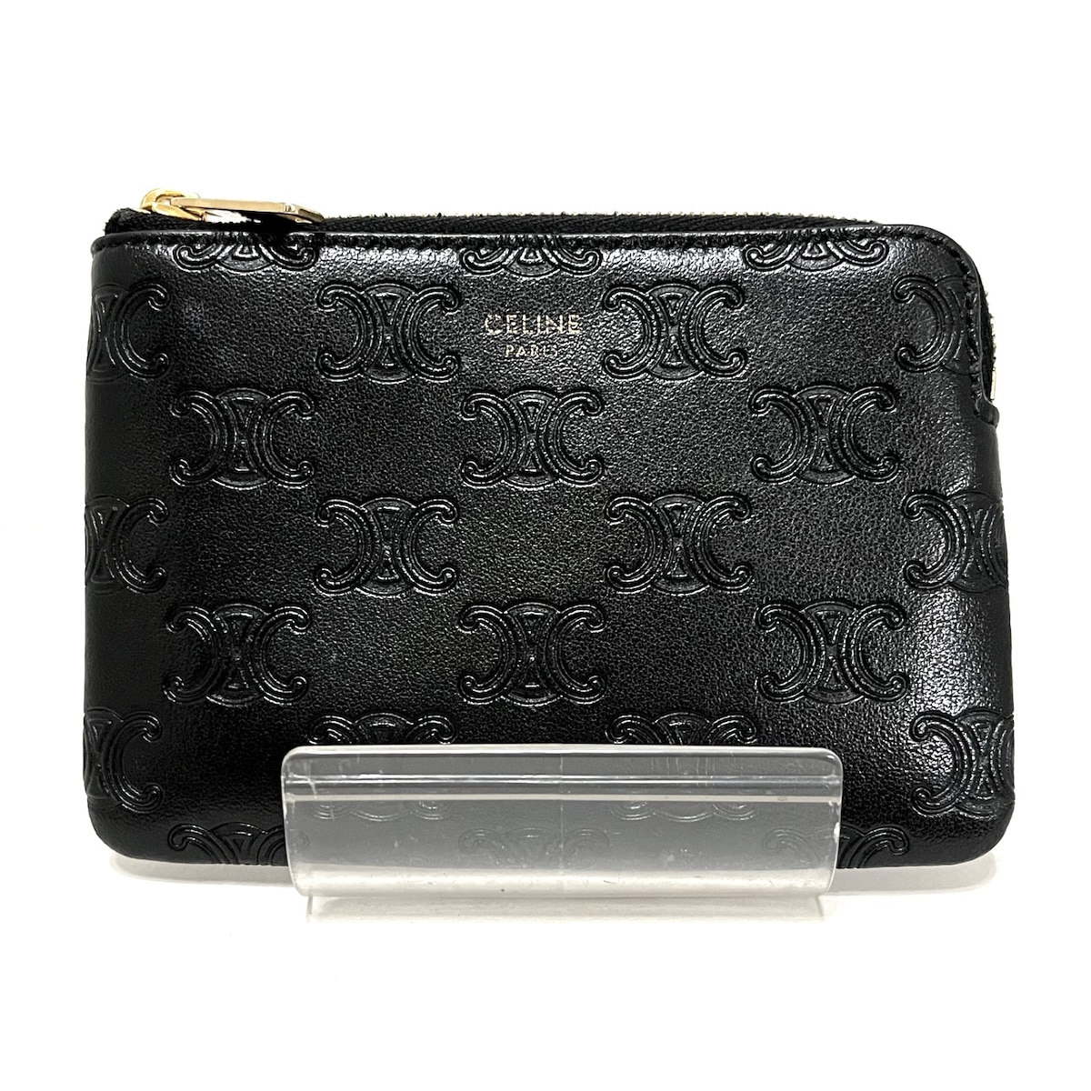 セリーヌ/コインケース/マカダム/トリオンフ/黒/型番：10C663BFU.38NO