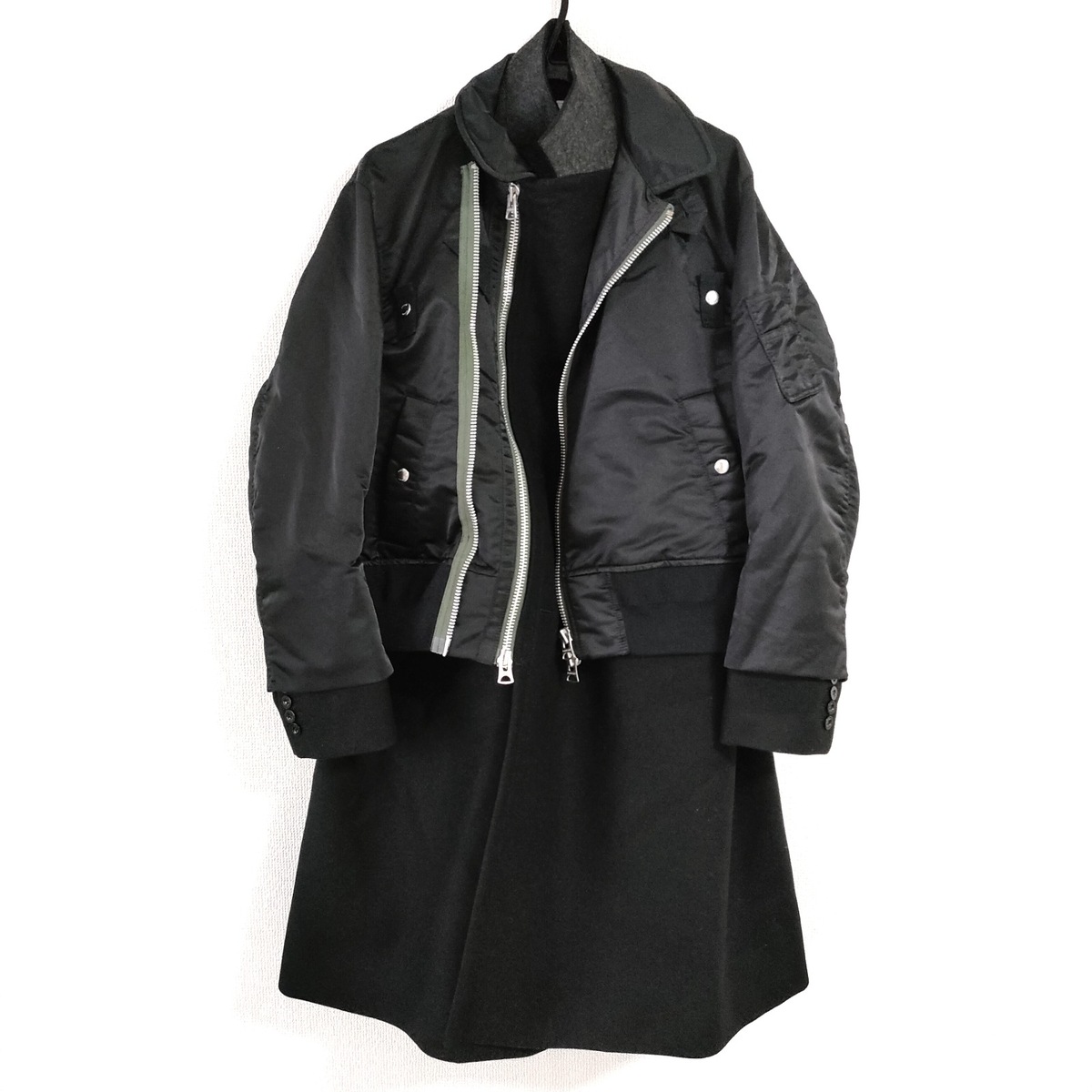 サカイ/コート/黒×カーキ×ダークグレー/サイズ：1の買取実績【ブラン