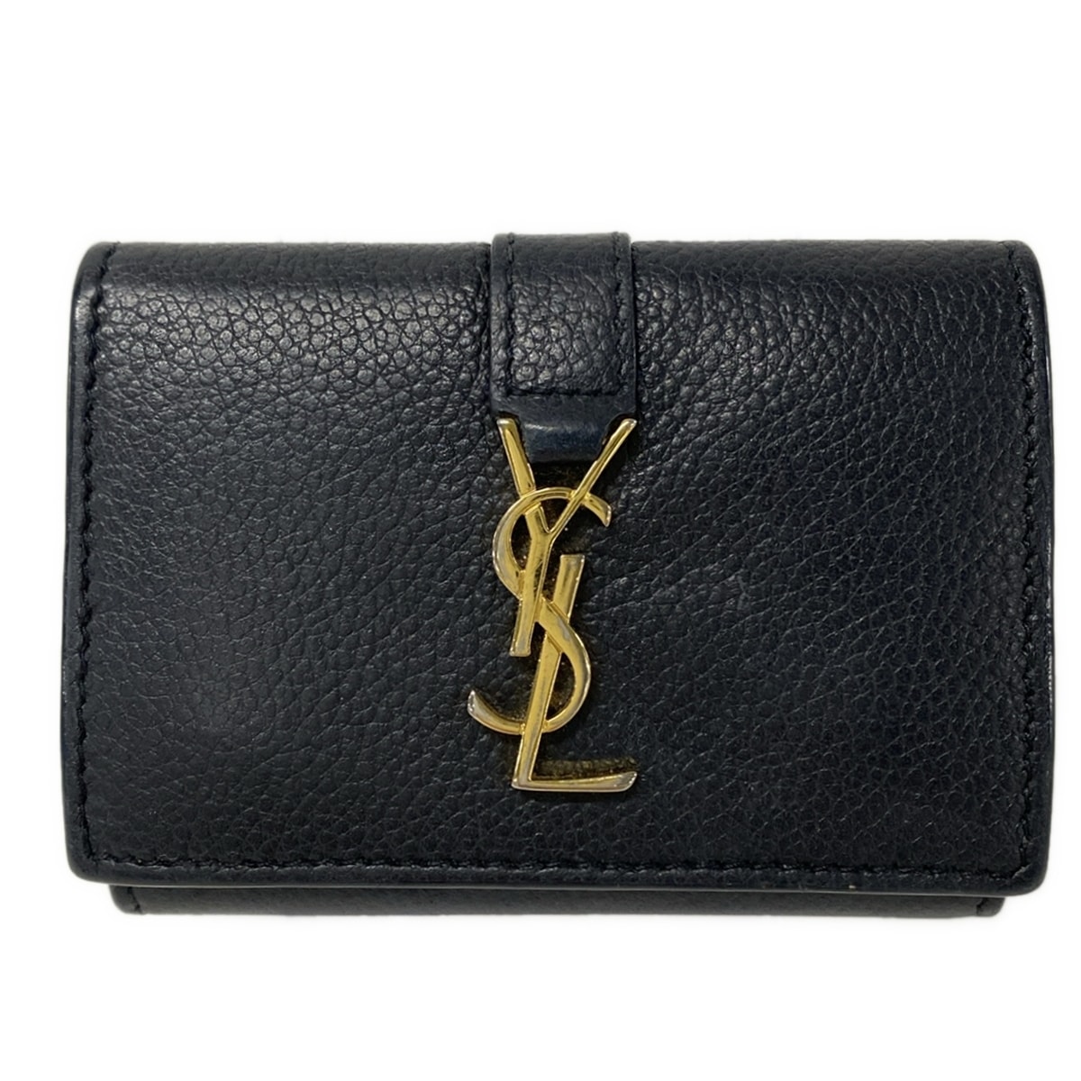 サンローランパリ/3つ折り財布/オリガミ タイニーウォレット/黒/型番