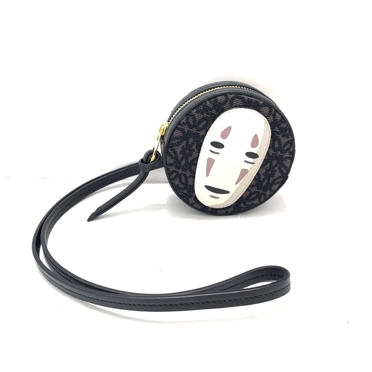 ロエベ/ポーチ/クッキーポーチ/黒×ダークグレー×マルチ/ジャガード