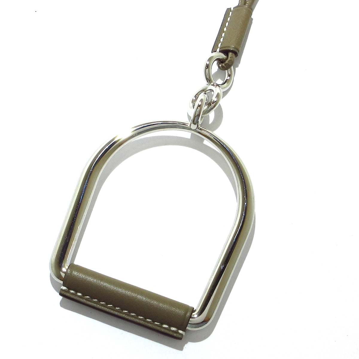 エルメス/ネックレス/エリタージュ エスケトル GM/シルバー×エトゥープ