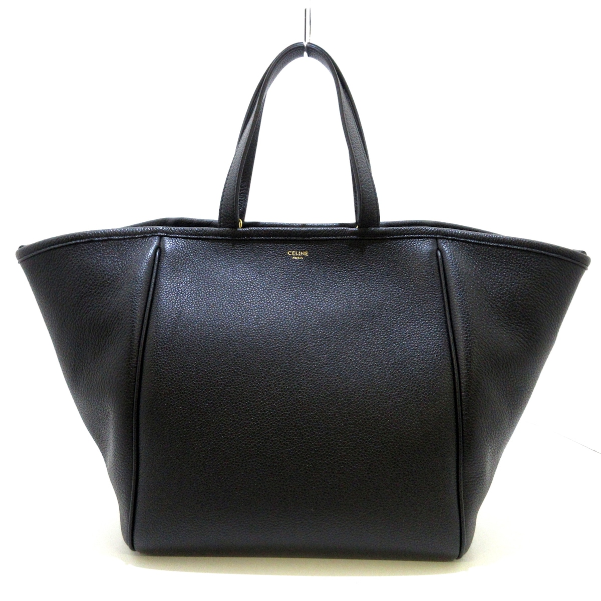 セリーヌ/トートバッグ/スモール フォールドカバ/黒/グレインドカーフ