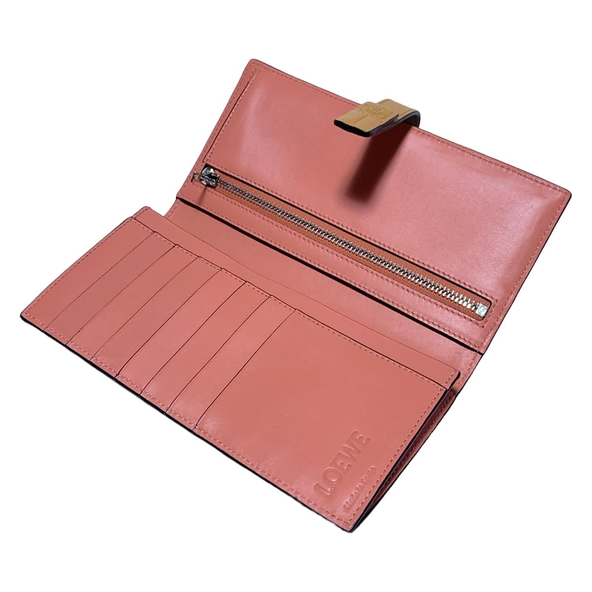 ロエベ/長財布/バーティカル ウォレット ラージ/ベージュ×ライト