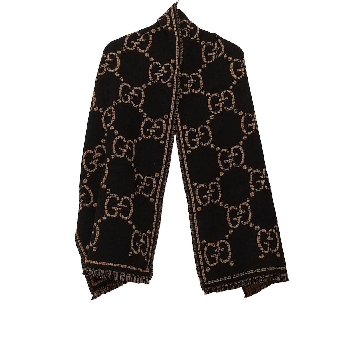 グッチ/マフラー/黒×ベージュ×ブラウンの買取実績【ブランディア】