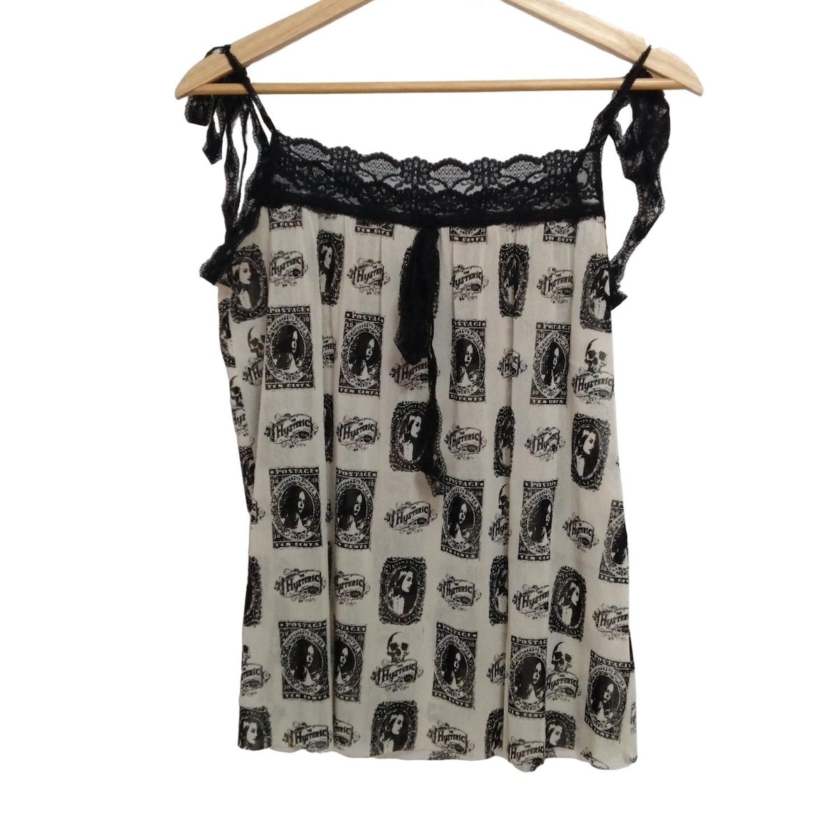 ヒステリックグラマー/キャミソール/アイボリー×黒/サイズ：FREEの買取