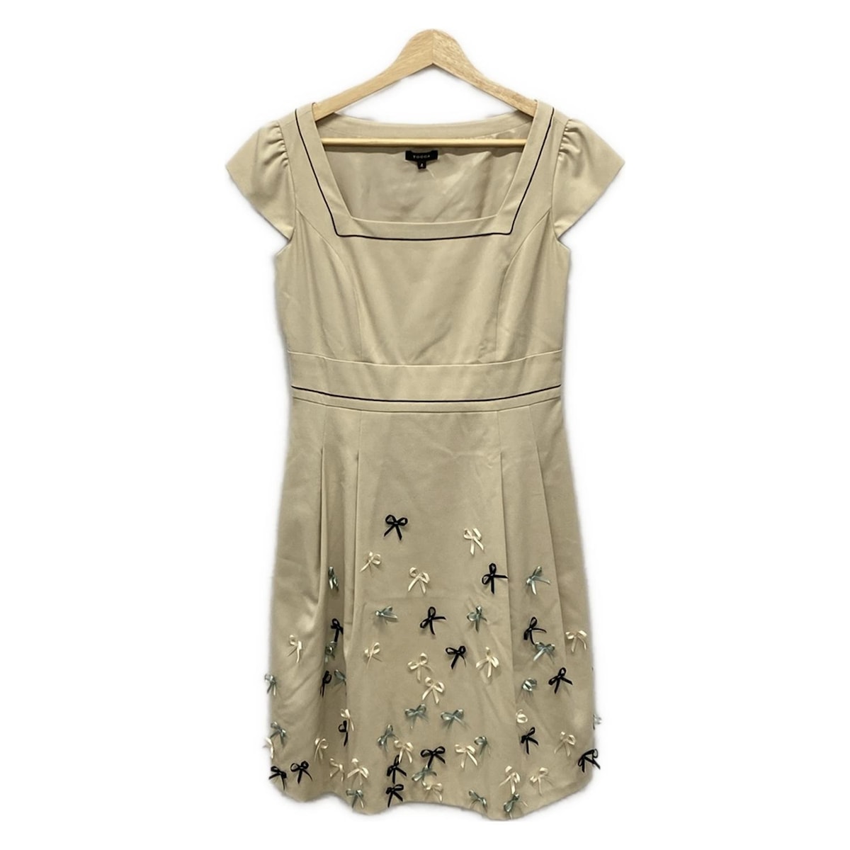 TOCCA(トッカ) ワンピース サイズ4 S レディース - ベージュ×黒