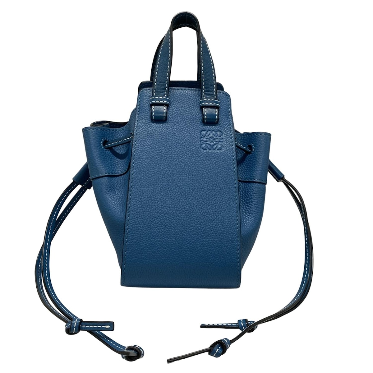 ロエベ/ハンドバッグ/ハンモックドローストリングバッグミニ/ブルー