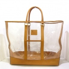 ルイヴィトン/トートバッグ/アイザックミズラヒ/クリア×ブラウン