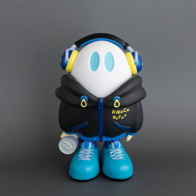 ヘッドホンおばけちゃんソフビ[BLACK] | ななしのおばけちゃん