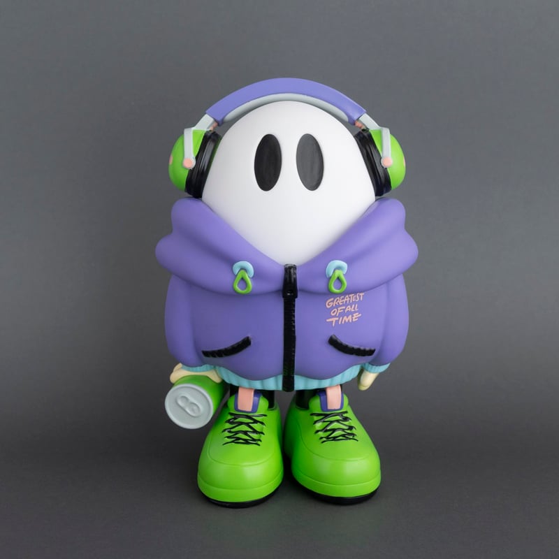 ヘッドホンおばけちゃんソフビ[PURPLE] | ななしのおばけちゃん