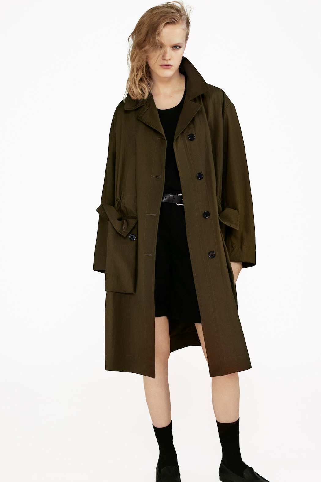 MARGARET HOWELL カーキ トレンチコート MHL. カーキ トレンチコート