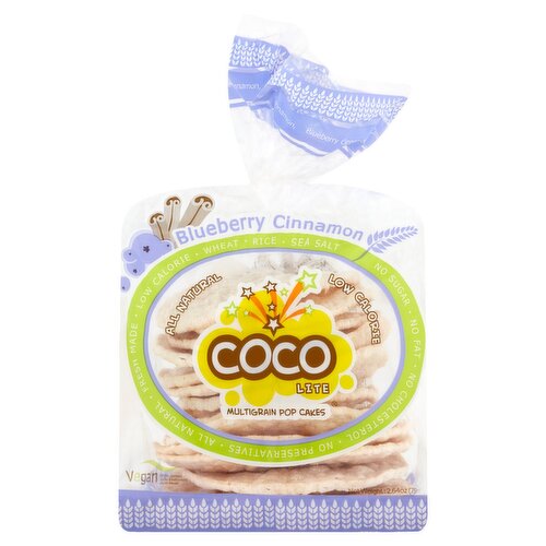 Coco Lite Blueberry Cinnamon Multigrain Pop Cakes, 2.64 oz - ShopRite