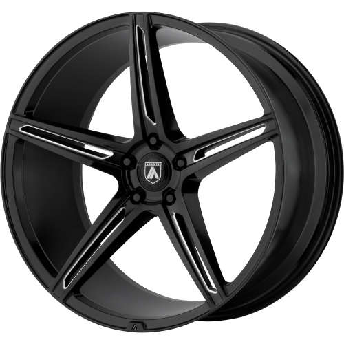 Asanti Black ABL-22 Gloss Black with Milled Spoke Windows 22x9 +