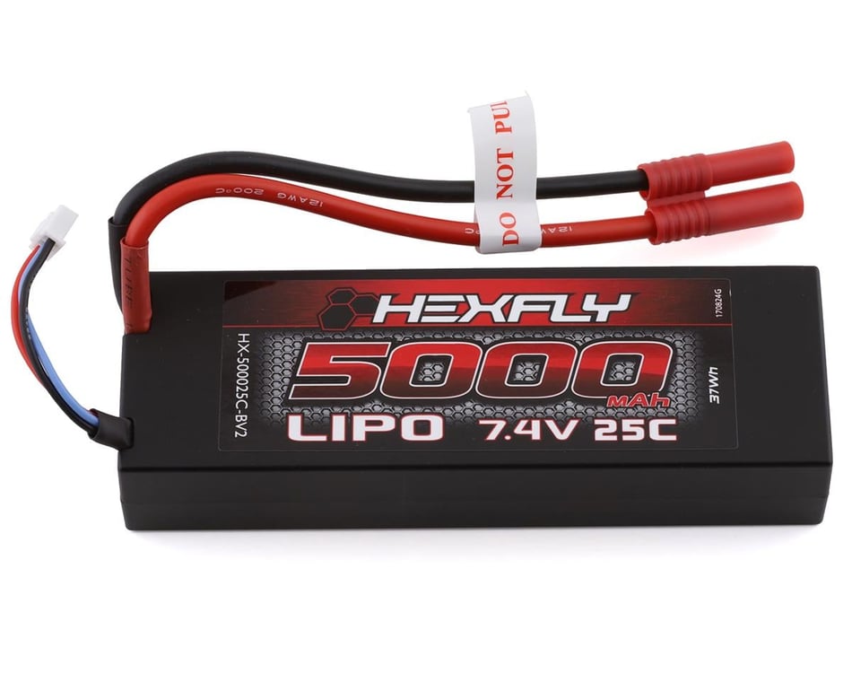 Redcat Hexfly 2S LiPo Battery 25C w/Banana Plug (7.4V/5000mAh
