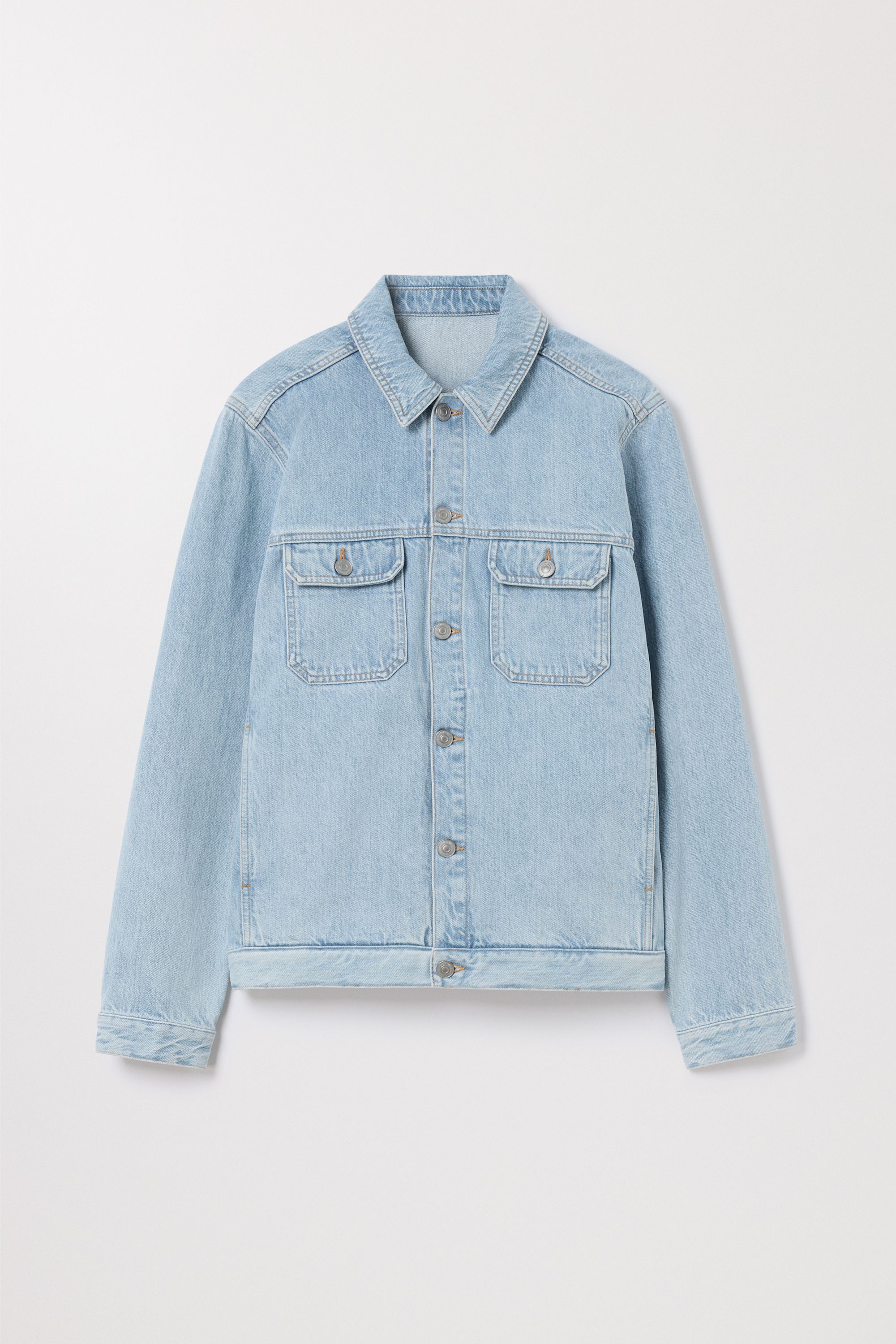 Stone Bleach Washed Denim Jacket | 13oz Organic Cotton | Asket