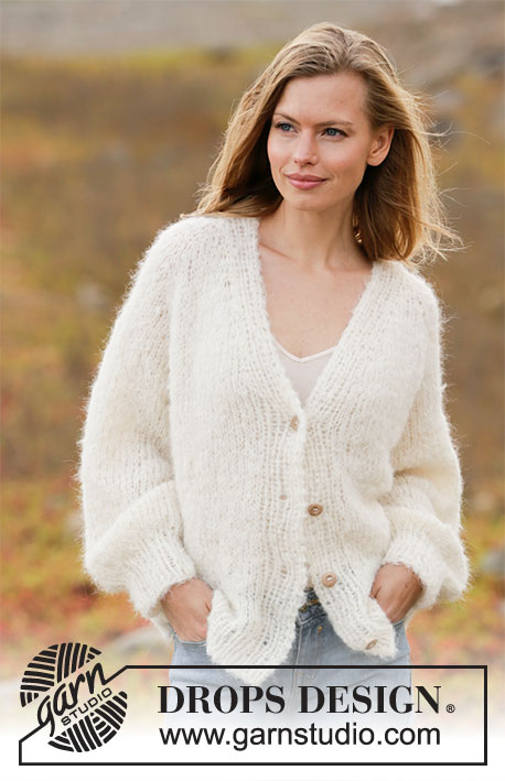 Spring Fuzz Jacket / DROPS 213-27 - Free knitting patterns by