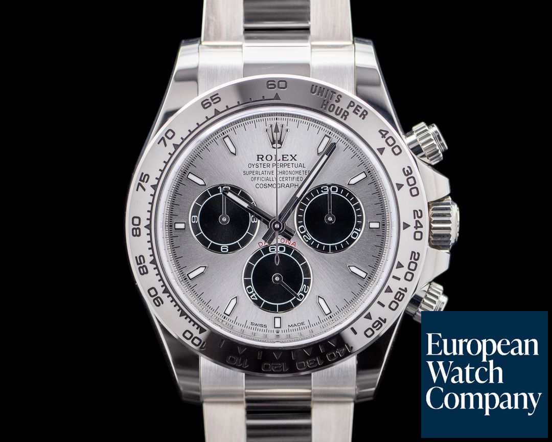 63612) Rolex 126509 Cosmograph Daytona 18K White Gold Silver Dial