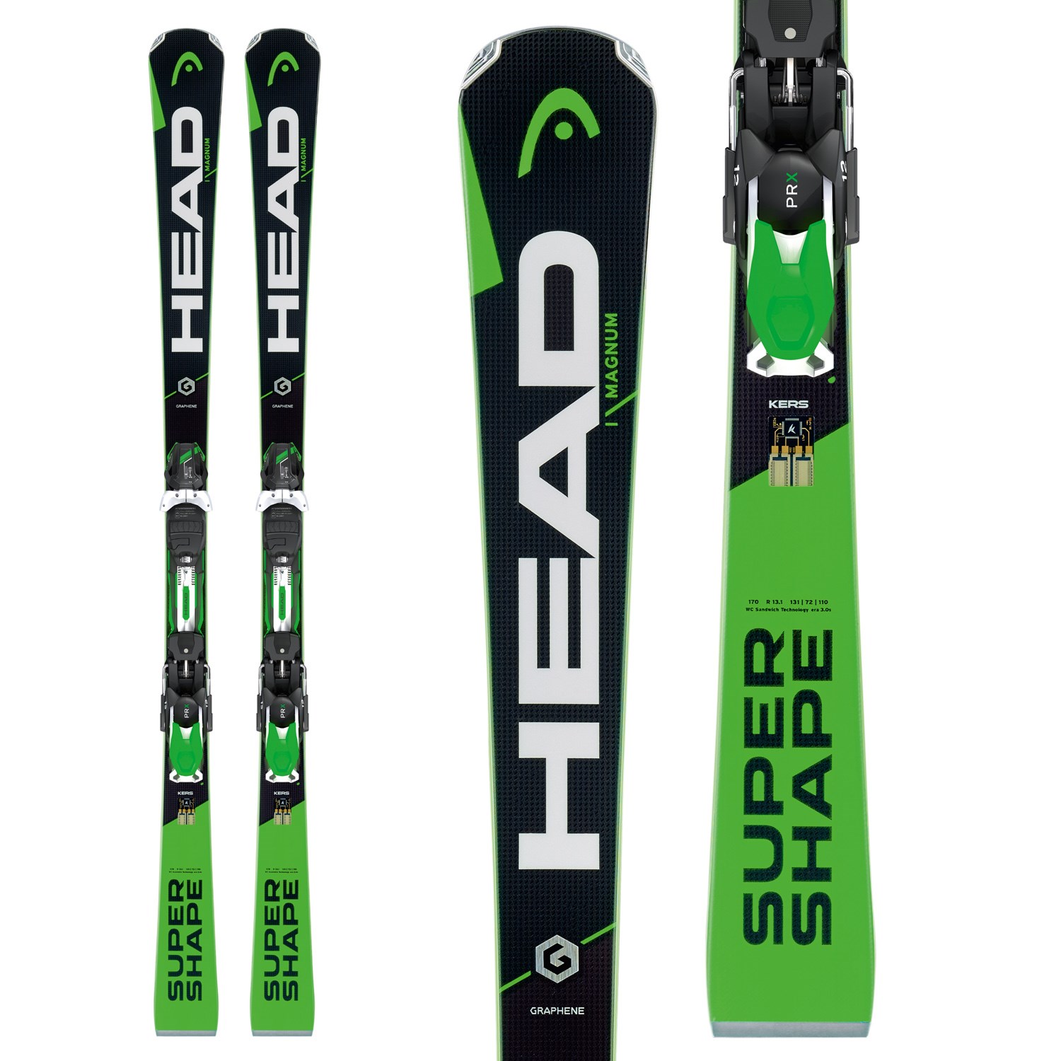 HEAD e-MAGNAM 170cm チューンナップ済 ビンディング調整可 HEAD SUPER