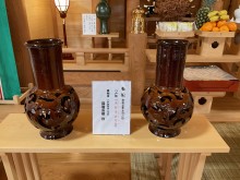 渡辺真樹 花入 魚 八戸焼窯元二代目 幻の焼き物「八戸焼」昭山窯渡辺陶