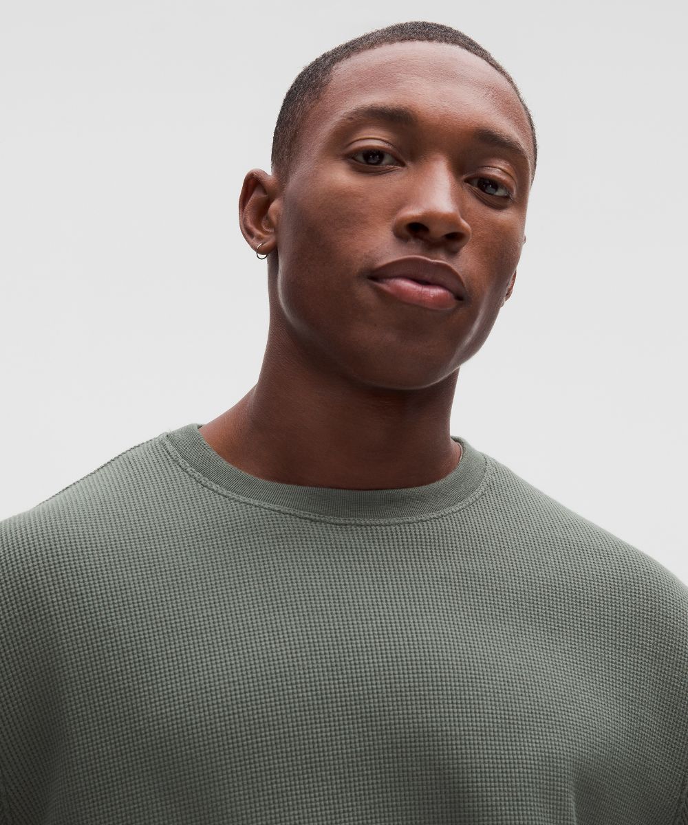 コットンブレンド ワッフルニット 長袖シャツ | ロングスリーブ