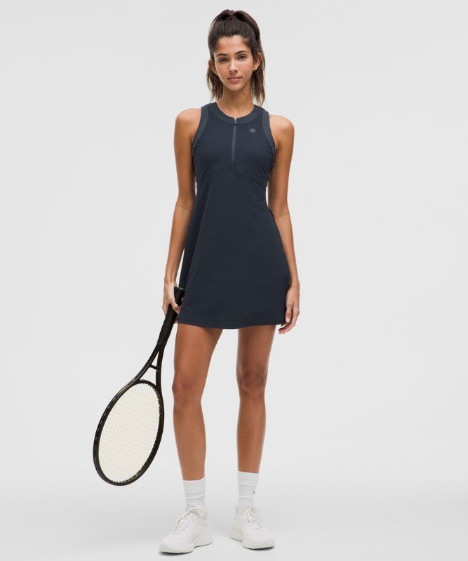 グリッドテクスチャー ノースリーブテニスドレス | ワンピース＆ドレス