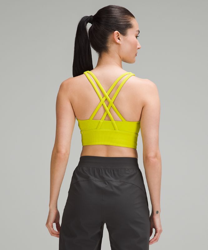 ルルレモン Energy リブ ロングラインブラ *ミディアムサポート、B/C