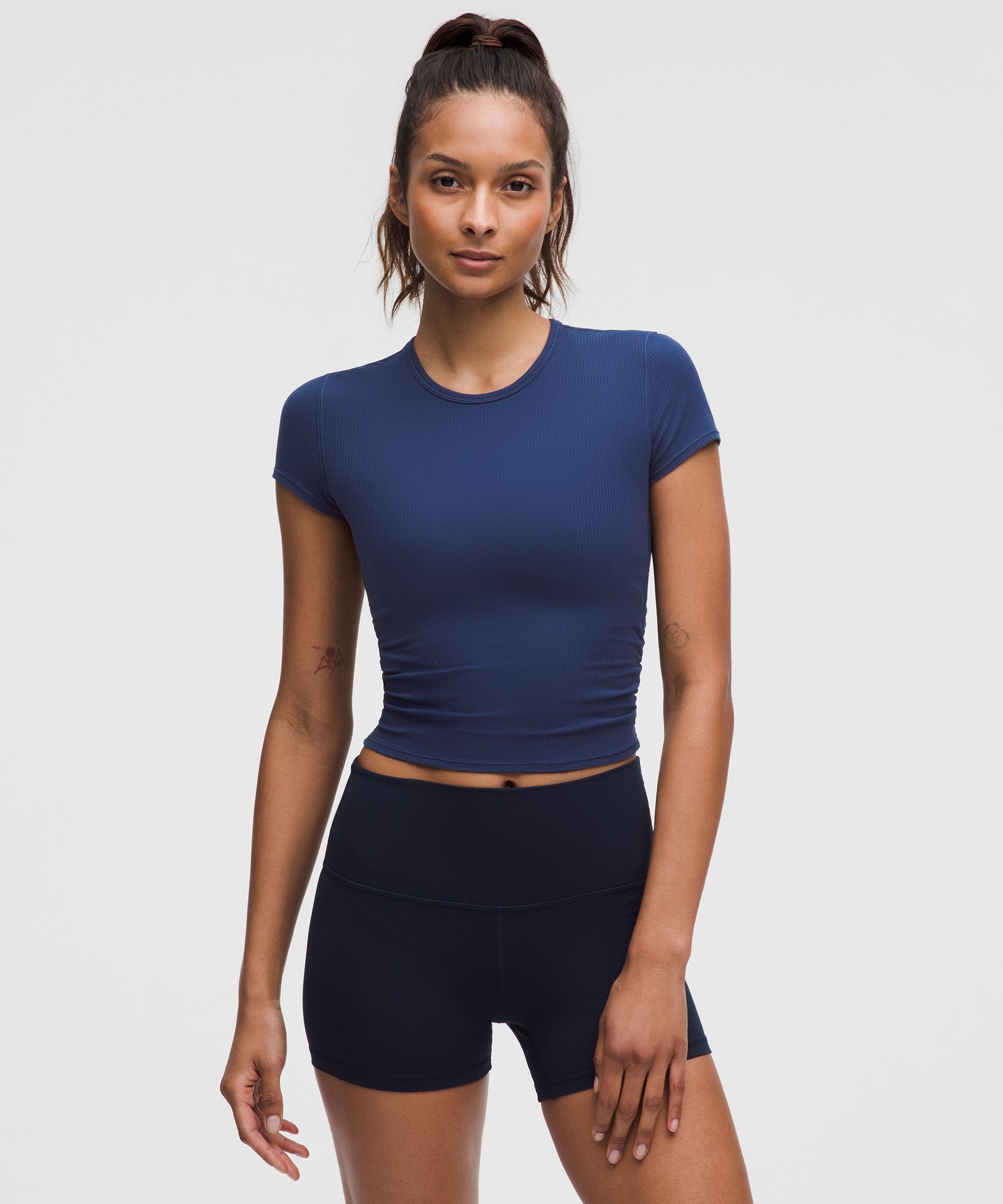 lululemon All It Takes バックツイスト リブ半袖シャツ 6 lululemon