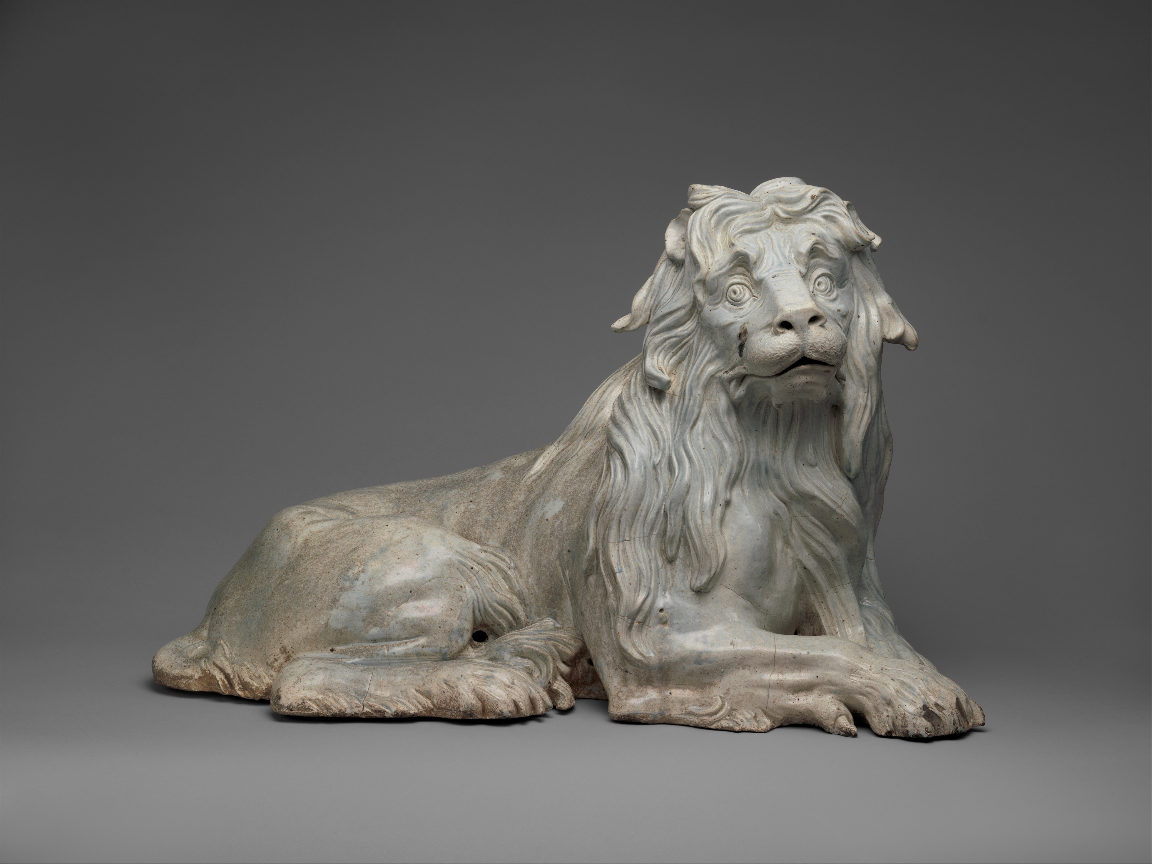 Johann Gottlieb Kirchner - Lion (one of a pair) - German, Meissen