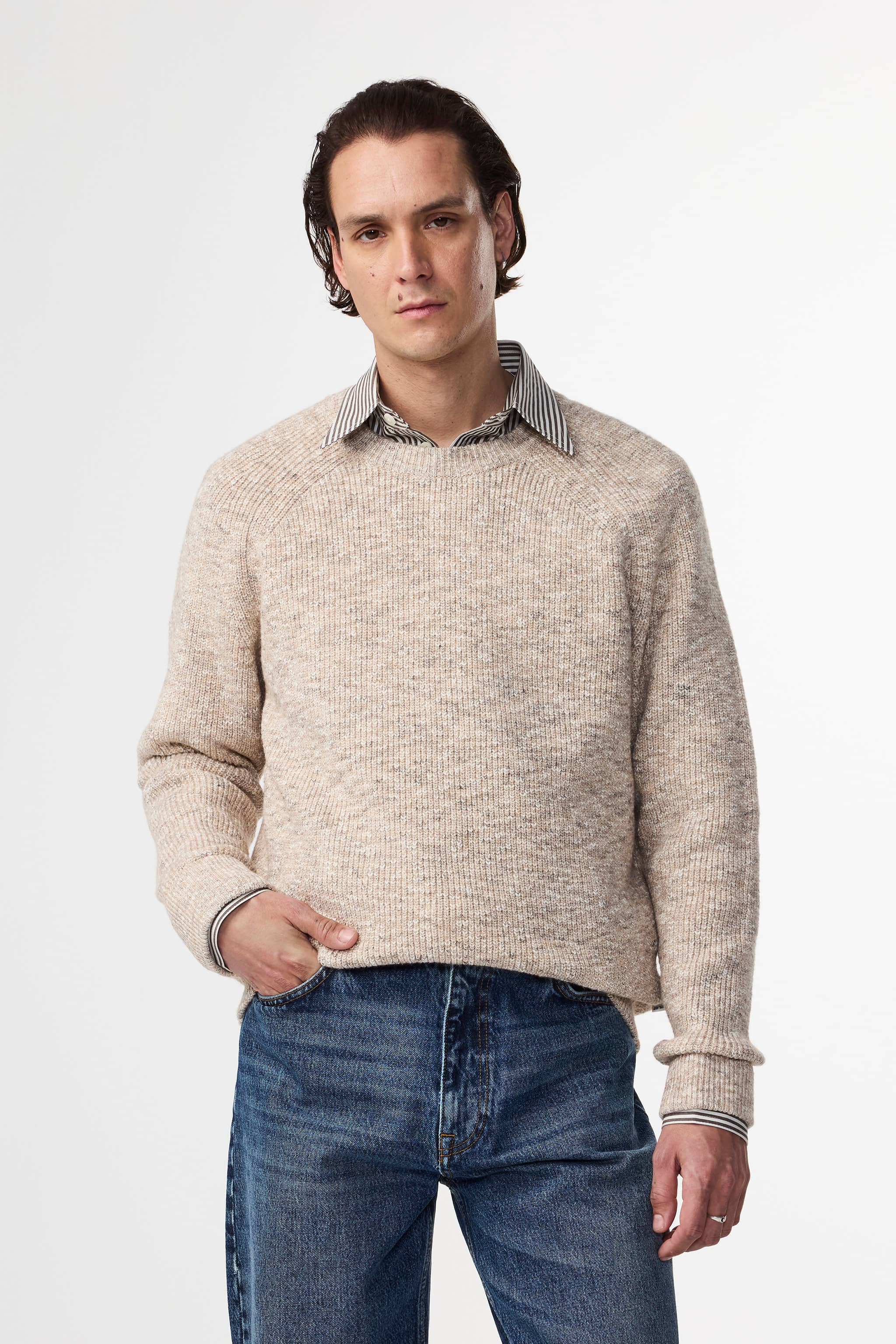 Jacobo 6673 men's sweater - White Pepper - Buy online at NN.07®