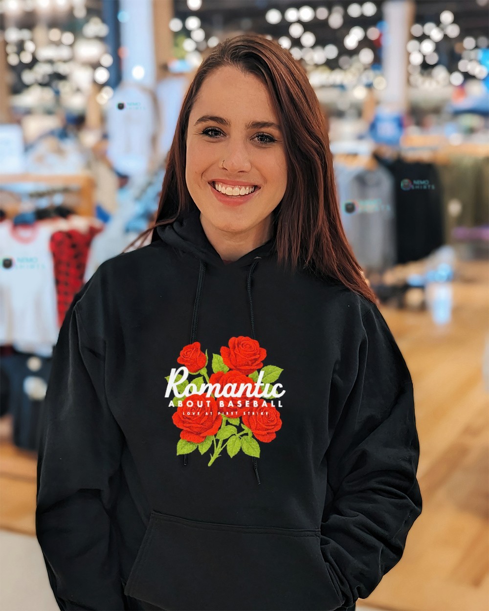 Romantic about baseball love at first strike rose shirt, tee, tops