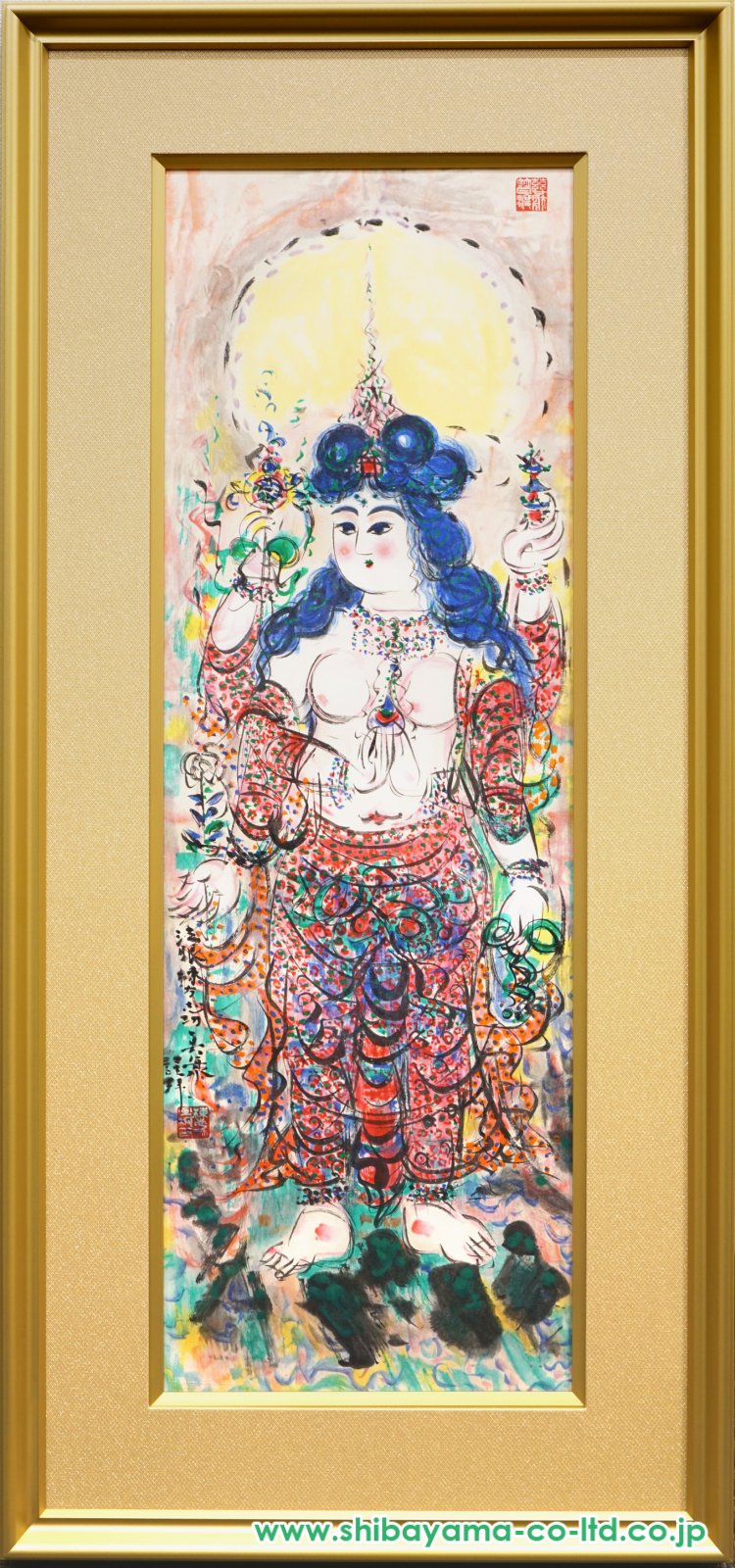 棟方志功「大弁財天妃神尊像之図」リトグラフ :: 絵画買取・販売