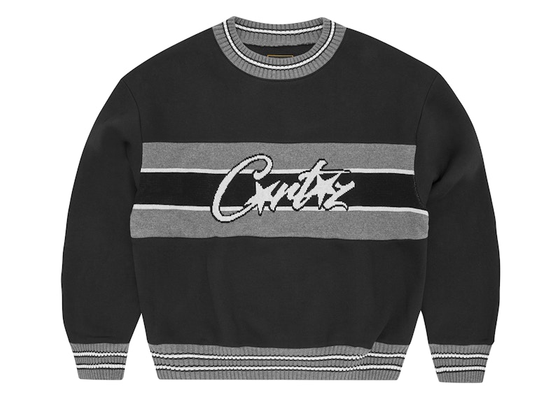 Corteiz Uni Crew Sweater Black Men's - FW24 - US