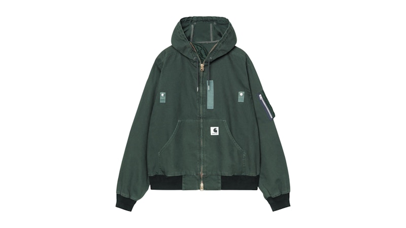 Carhartt WIP x sacai Washed Duck Hooded Blouson Sacai Green Men's