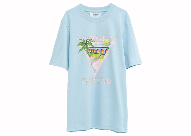 Casablanca Tennis Club Icon T-Shirt Light Blue メンズ - SS24 - JP